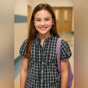 Preppy Plaid Ralph Lauren Blouse girls 6